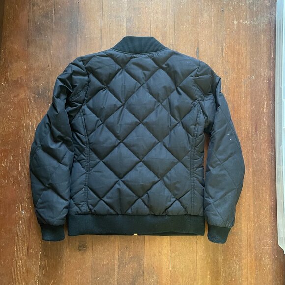 Eddie Bauer Down Skyliner Quilted Bomber Jacket Women Black - Picture 2 of 6